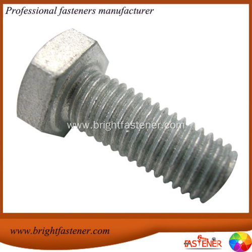 Hot Dipper Galvanized Steel Hex Bolts HDG